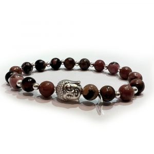 Natural Rhodonite & Sterling Silver Buddha