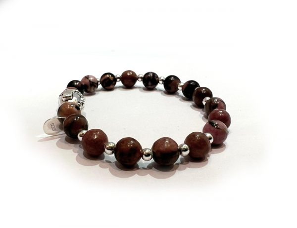 Natural Rhodonite & Sterling Silver Buddha - Image 2