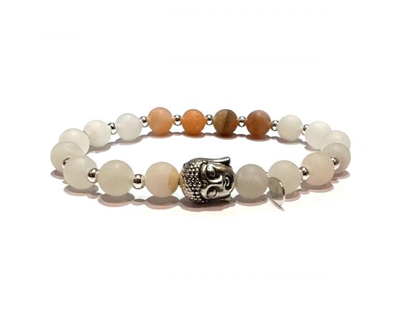 Pink Aventurine & Sterling Silver Buddha