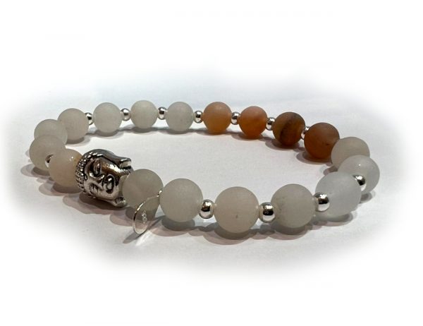 Pink Aventurine & Sterling Silver Buddha - Image 2