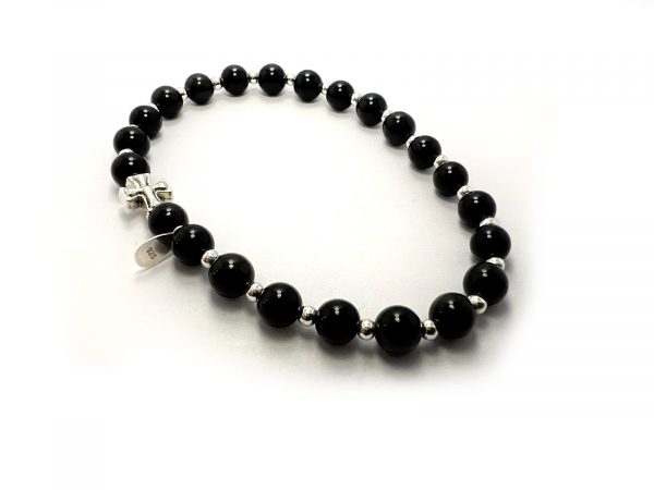 Black Obsidian & Sterling Silver Cross - Image 2