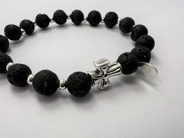 Lava Stones & Sterling Silver Cross - Image 2