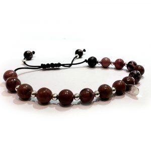 Natural Rhodonite & Sterling Silver String