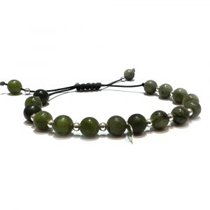 Natural Jade & Sterling Silver String