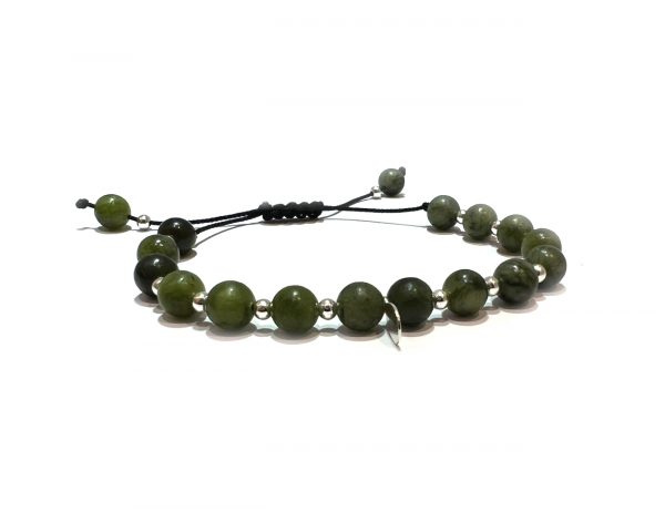 Natural Jade & Sterling Silver String
