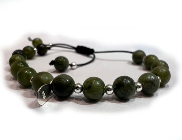 Natural Jade & Sterling Silver String - Image 2