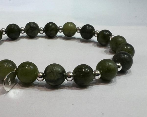 Natural Jade & Sterling Silver Cross - Image 3