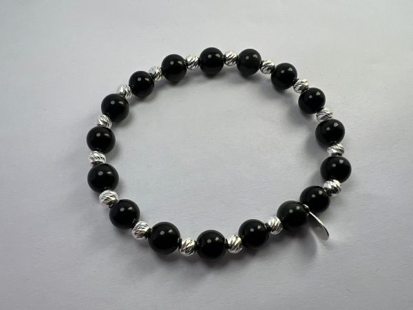 Black Obsidian & Faceted Sterling Silver - Image 2