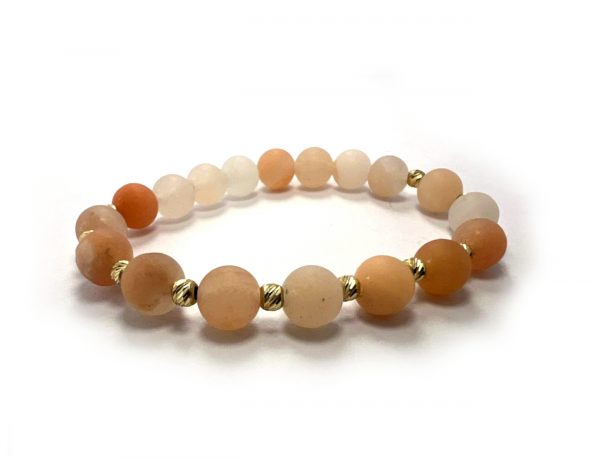 Pink Aventurine & 14ct Gold