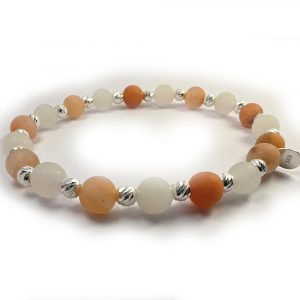Pink Aventurine & Faceted Sterling Silver