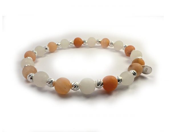 Pink Aventurine & Faceted Sterling Silver