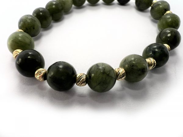 Natural Jade & 14ct Gold - Image 2