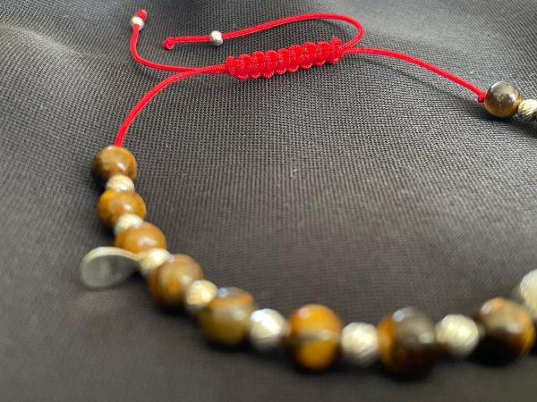Tiger Eye Buddha & Faceted Sterling Silver | Red String - Image 3